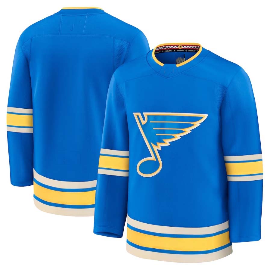 St.L.Blues Fanatics Player Game Jersey - Blue Stitched American Hockey Jerseys