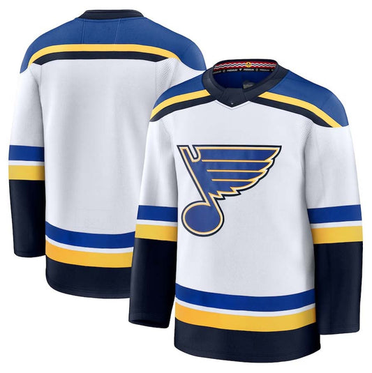 St.L.Blues Fanatics Blank Player Game Jersey - White Stitched American Hockey Jerseys