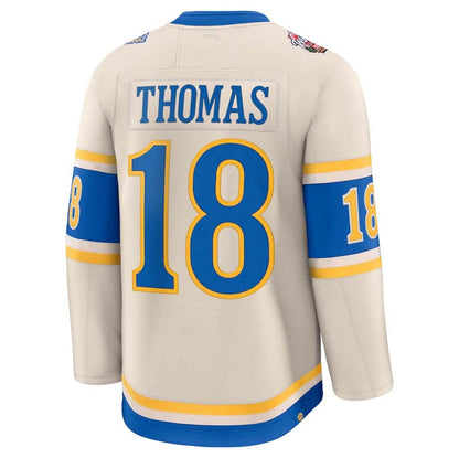 St.L.Blues #18 Robert Thomas Fanatics 2025 Winter Classic Premium Player Jersey - Cream Stitched American Hockey Jerseys