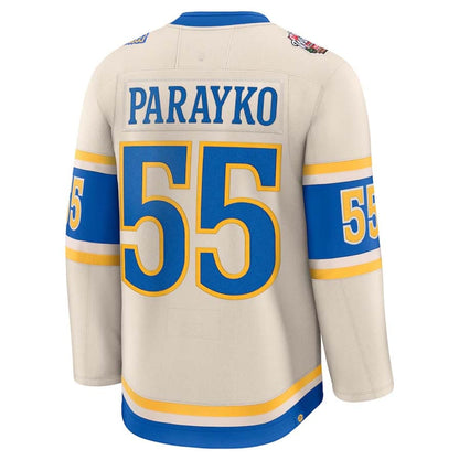 St.L.Blues #55 Colton Parayko Fanatics 2025 Winter Classic Premium Player Jersey - Cream Stitched American Hockey Jerseys