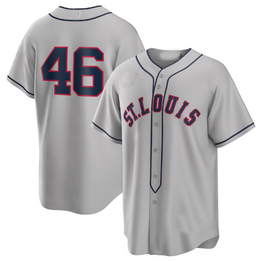 St.Louis Cardinals #46 Paul Goldschmidt Gray Rickwood Classic Replica Player Baseball Jerseys