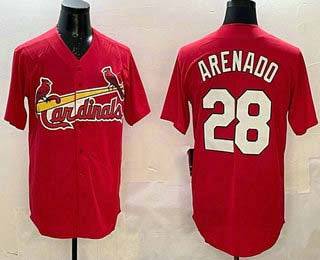 St.Louis.Cardinals #28 Nolan Arenado Player Red Stitched Cool Base Baseball Jerseys