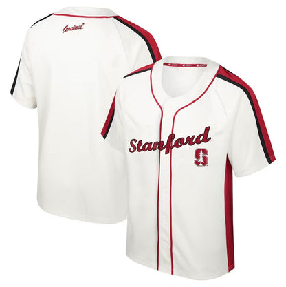 S.Cardinal Blank Player Cardinal Colosseum Ruth Button-Up Baseball Jersey - Cream American College Jerseys