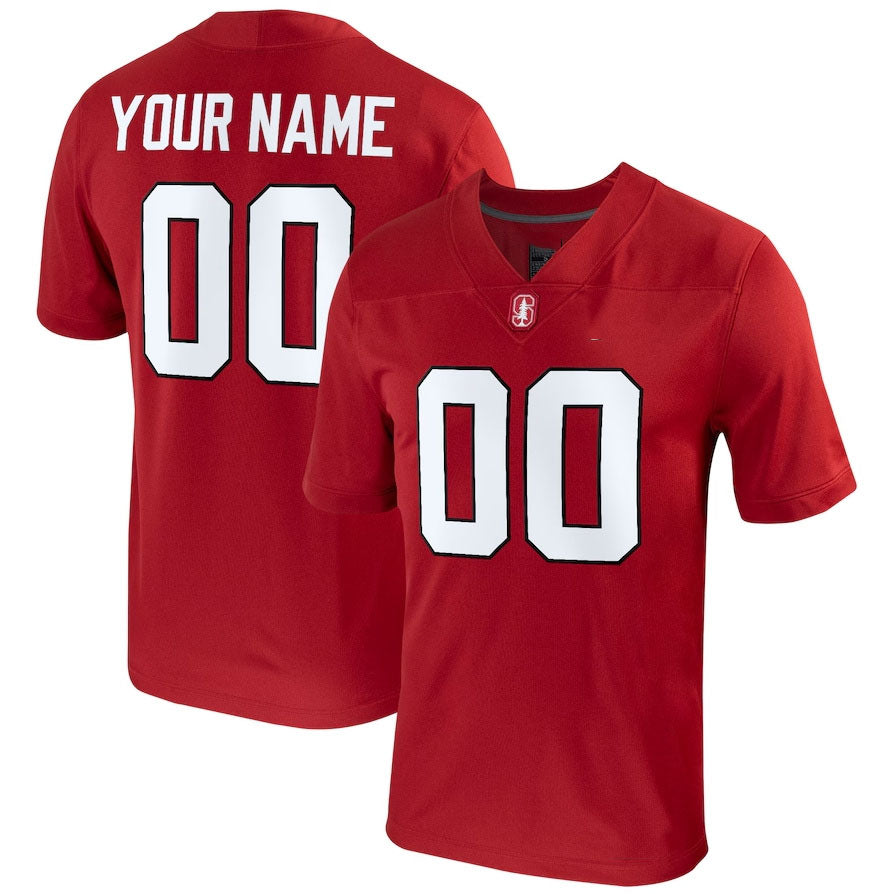 Custom S.Cardinal Game Football Jersey - Cardinal American College Jerseys