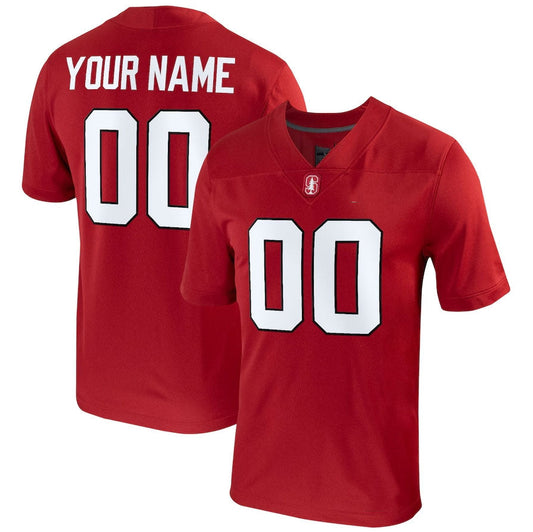 Custom S.Cardinal Game Football Jersey - Cardinal American College Jerseys