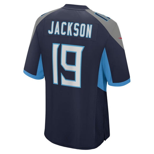 T.Titans #19 Jha'Quan Jackson Player Navy Game Stitched American Football Jerseys