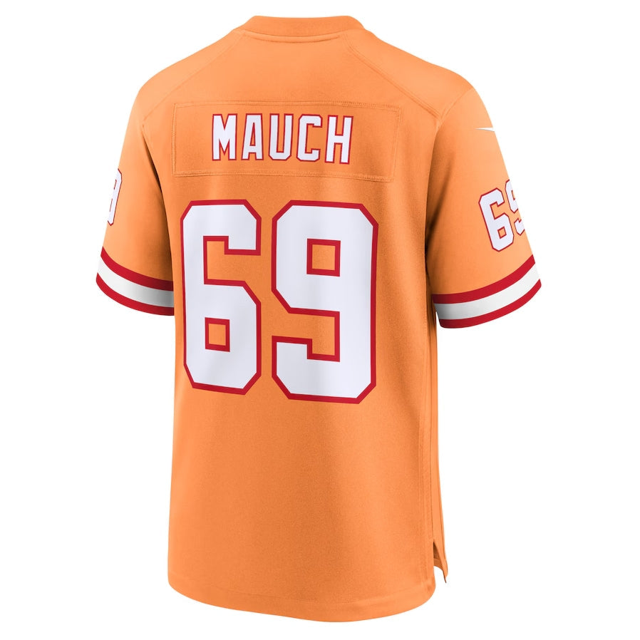 TB.Buccaneers #69 Cody Mauch Player Orange Throwback Game Stitched American Football Jerseys