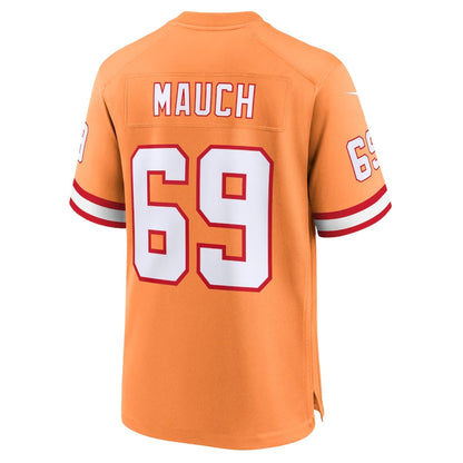 TB.Buccaneers #69 Cody Mauch Player Orange Throwback Game Stitched American Football Jerseys