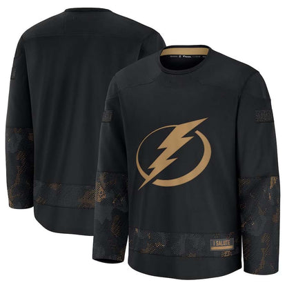 TB.Lightning Fanatics Blank Player Game Jersey - Black Stitched American Hockey Jerseys