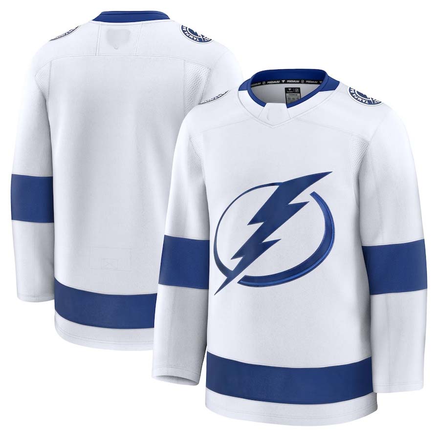 TB.Lightning Fanatics Blank Player Game Jersey - White Stitched American Hockey Jerseys