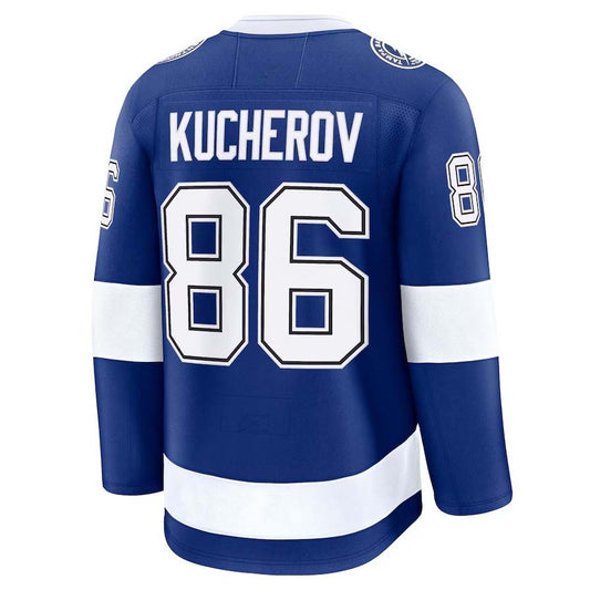 TB.Lightning #86 Nikita Kucherov Fanatics Player Jersey - Blue Stitched American Hockey Jerseys