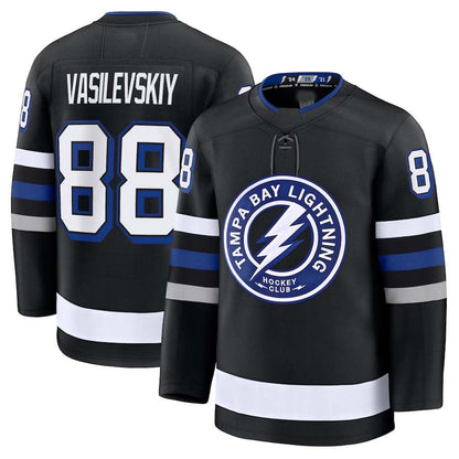 TB.Lightning #88 Andrei Vasilevskiy Fanatics Player Game Jersey - Black Stitched American Hockey Jerseys