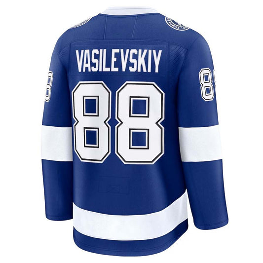 TB.Lightning #88 Andrei Vasilevskiy Fanatics Game Player Jersey - Blue Stitched American Hockey Jerseys