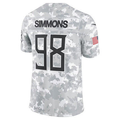 T.Titans #98 Jeffery Simmons Player Arctic Camo Salute to Service Limited Stitched American Football Jerseys