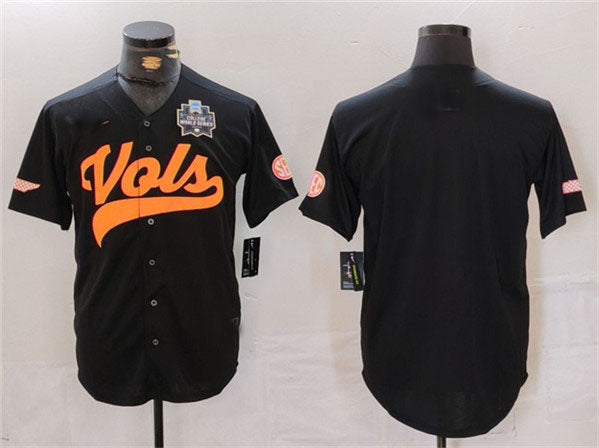 T.Volunteers Player Jersey Black With Patch Stitched American College Jerseys