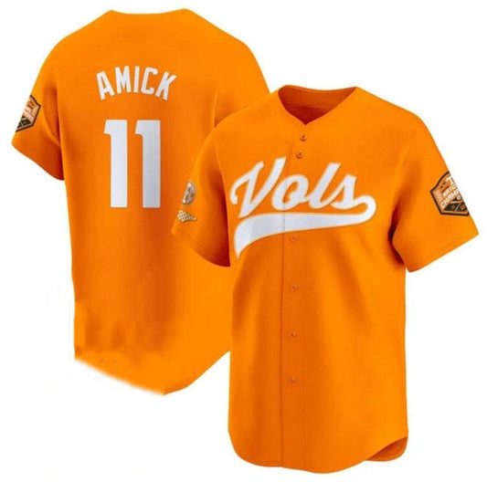 T.Volunteers #11 Billy Amick Player Orange Champions Vapor Limited Stitched American College Jerseys