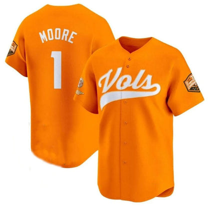 T.Volunteers #1 Christian Moore Player Orange Champions Vapor Limited Stitched American College Jerseys