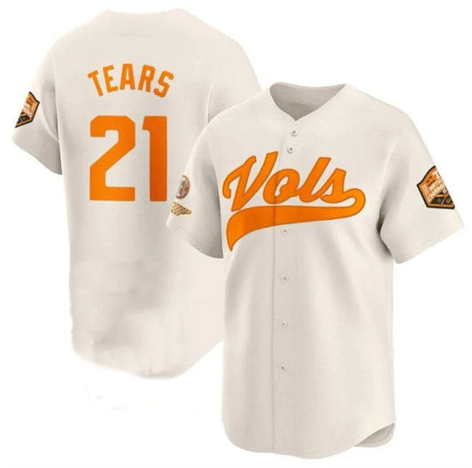 T.Volunteers #21 Kavares Tears Player Cream Champions Vapor Limited Stitched College Jerseys