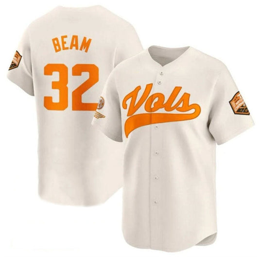 T.Volunteers #32 Drew Beam Player Cream Champions Vapor Limited Stitched College Jerseys