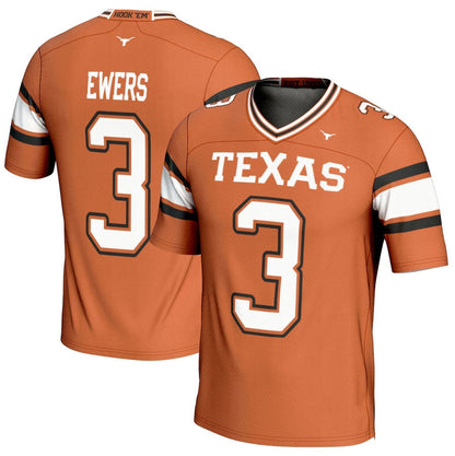 T.Longhorns #3 Quinn Ewers GameDay Greats NIL Player Football Jersey - Texas Orange American College Jerseys