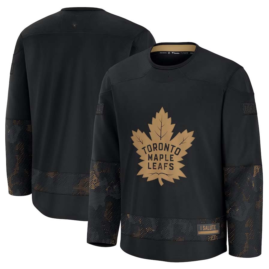 T.Maple Leafs Blank Player Fanatics Game Jersey - Black Stitched American Hockey Jerseys