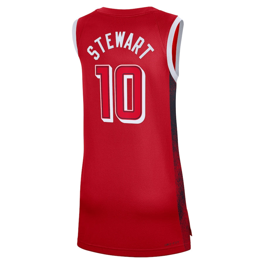 USA Basketball #10 Breanna Stewart Swingman Player Jersey - Red Stitched Basketball Jersey