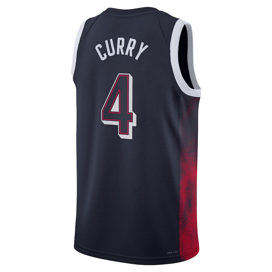 USA Basketball #4 Stephen Curry Unisex Swingman Player Jersey - Navy American Basketball Jersey