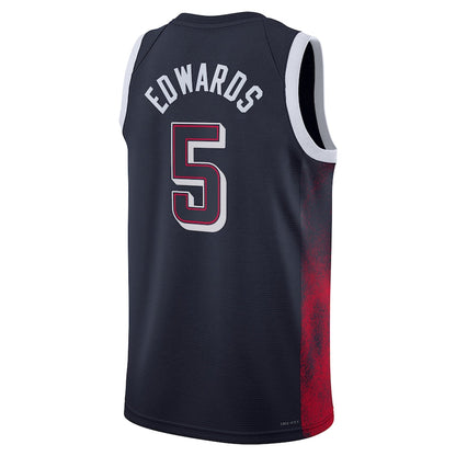 USA Basketball #5 Anthony Edwards Unisex Swingman Player Jersey - Navy Stitched Basketball Jersey