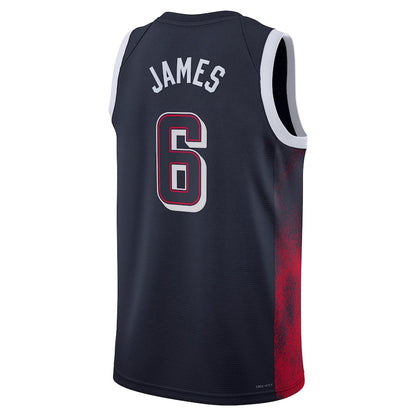 USA Basketball #6 LeBron James Unisex Swingman Player Jersey - Navy Stitched Basketball Jerseys