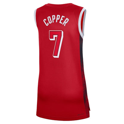 USA Basketball #7 Kahleah Copper Swingman Player Jersey - Red American Basketball Jersey