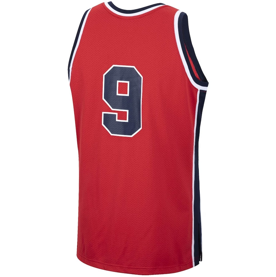 USA Basketball #9 Michael Jordan Player 1984 Authentic Jersey - Red American Basketball Jerseys