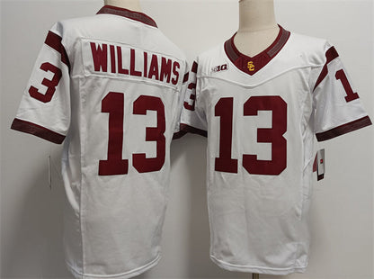 U.Trojans #13 Caleb Williams Player White Stitched American College Jerseys