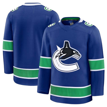 V.Canucks Fanatics Blank Player Game Jersey - Blue Stitched American Hockey Jerseys