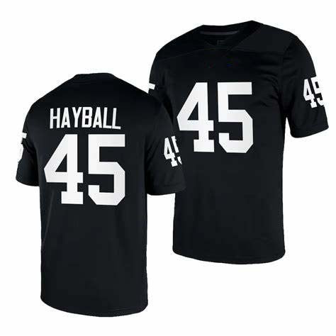 V.Commodores #45 Matthew Hayball Player Black Game Football Football Stitched American College Jerseys