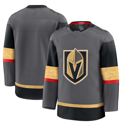 V.Golden Knights Fanatics Blank Player Game Jersey - Gray Stitched American Hockey Jerseys