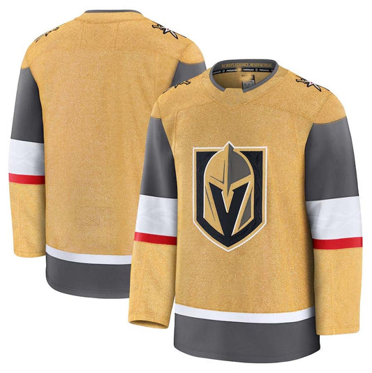 V.Golden Knights Fanatics Blank Player Jersey - Gold Stitched American Hockey Jerseys