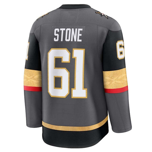 V.Golden Knights #61 Mark Stone Fanatics Player Game Jersey - Gray Stitched American Hockey Jerseys