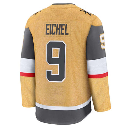 V.Golden Knights #9 Jack Eichel Fanatics Player Jersey - Gold Stitched American Hockey Jerseys