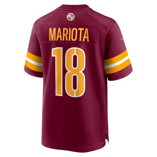 W.Commanders #18 Marcus Mariota Player Burgundy Game Stitched American Football Jerseys