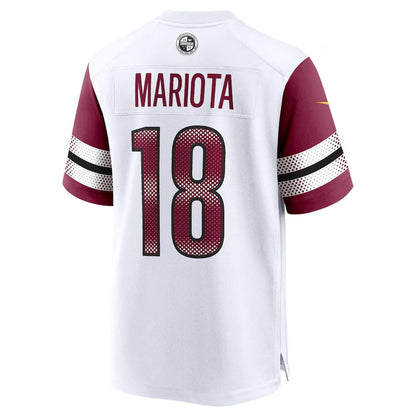 W.Commanders #18 Marcus Mariota Player White Game Stitched American Football Jerseys