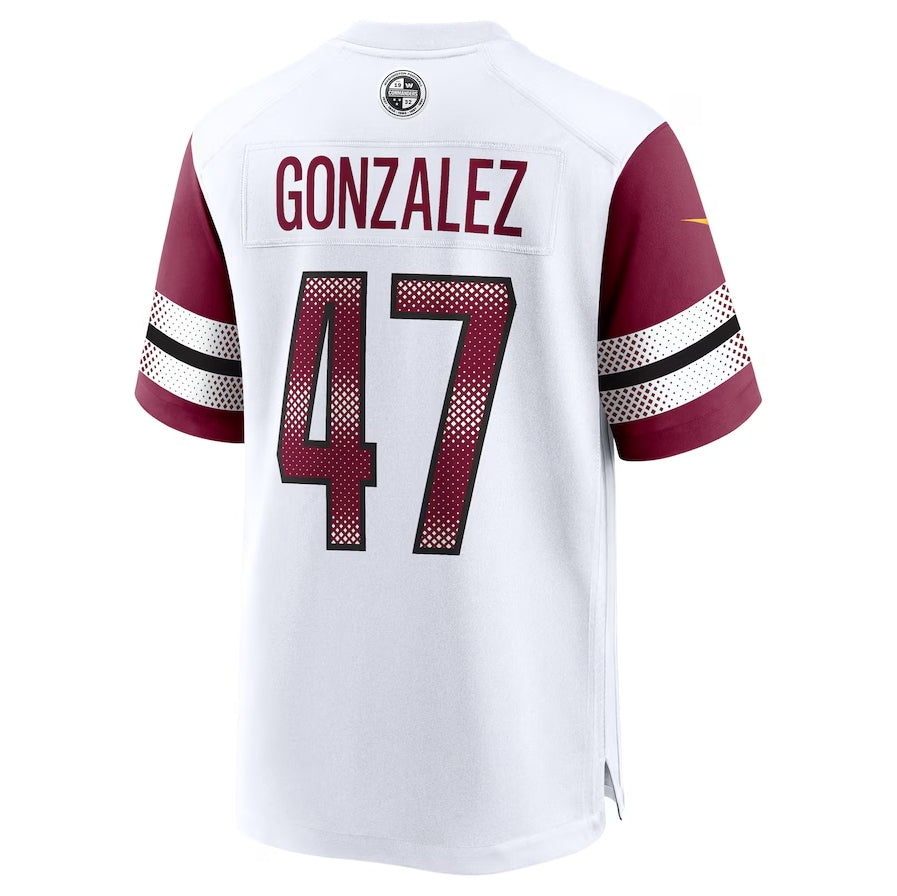 W.Commanders #47 Zane Gonzalez Player White Game Stitched American Football Jerseys