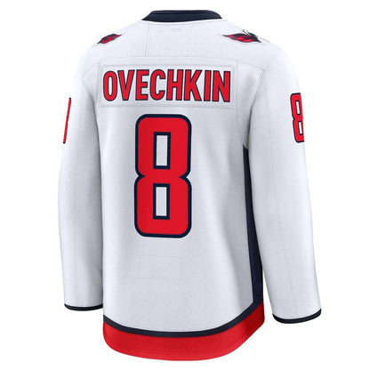 W.Capitals #8 Alexander Ovechkin Fanatics Player Game Jersey - White Stitched American Hockey Jerseys