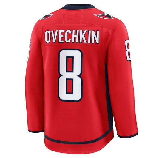 W.Capitals #8 Alexander Ovechkin Fanatics Player Game Jersey - Red Stitched American Hockey Jerseys