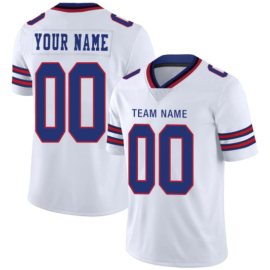 Custom B.Bills White Personalized Design Your Own Name and Number for Men Women Youth Jerseys