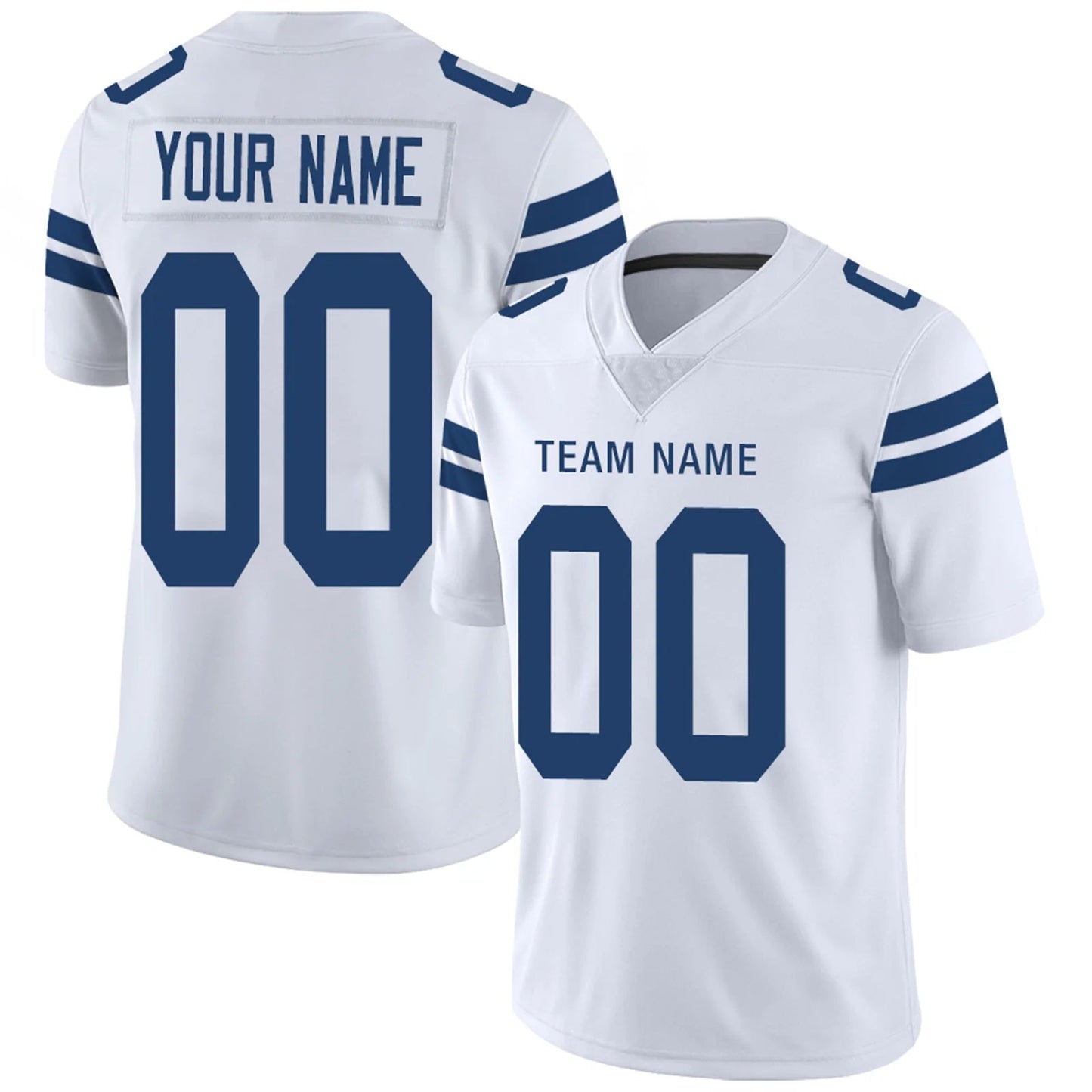 Custom IN.Colts White Personalized Design Your Own Name and Number for Men Women Youth Jerseys