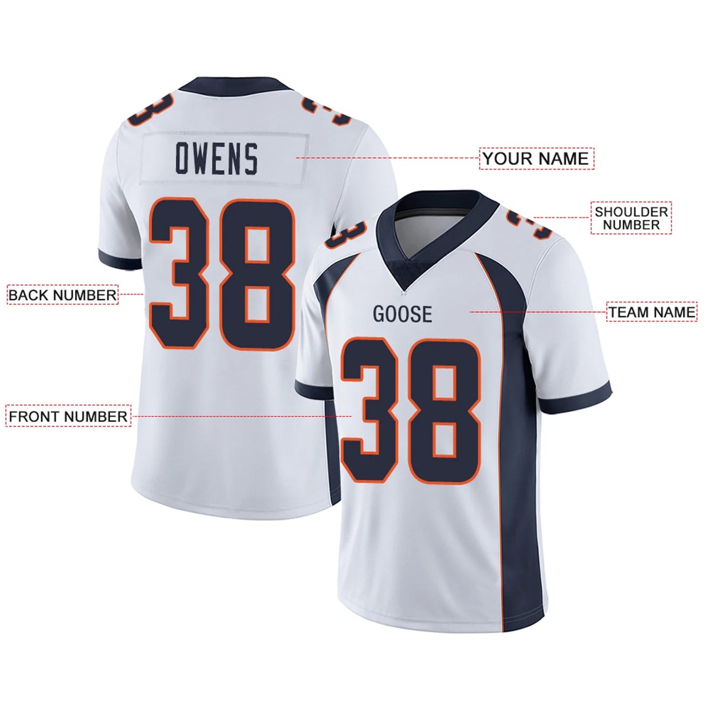 Custom D.Broncos White Personalized Design Your Own Name and Number for Men Women Youth Jerseys