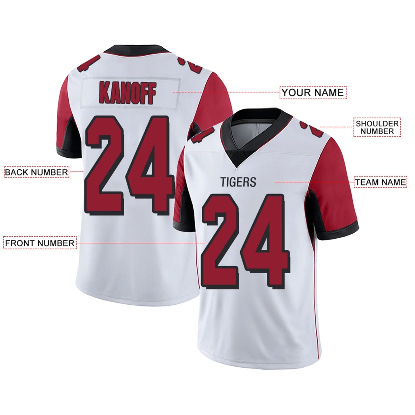 Custom A.Falcons White Personalized Design Your Own Name and Number for Men Women Youth Jerseys