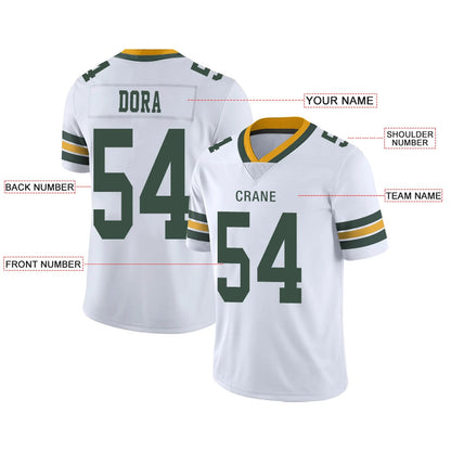 Custom GB.Packers White Personalized Design Your Own Name and Number for Men Women Youth Jerseys