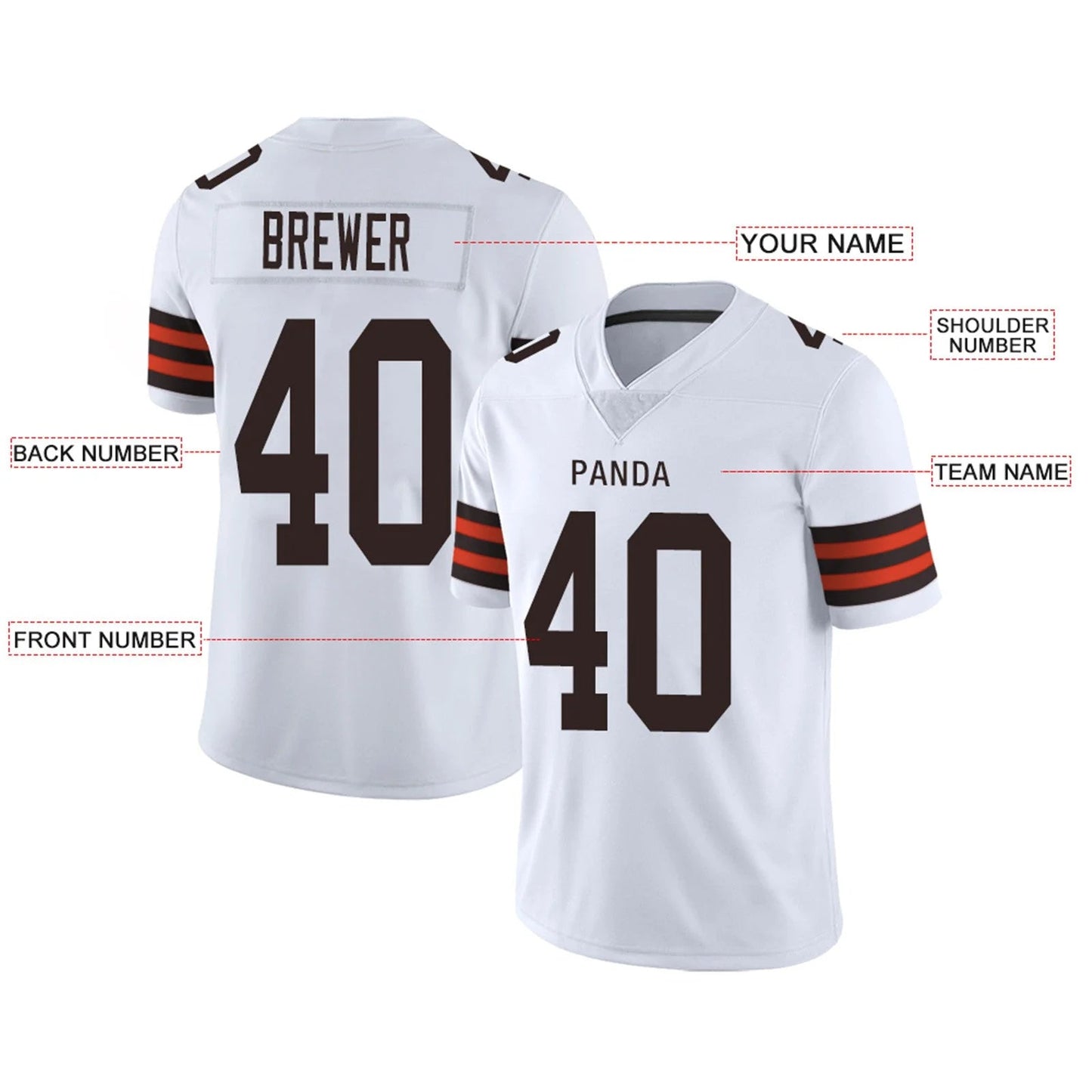 Custom C.Browns White Personalized Design Your Own Name and Number for Men Women Youth Jerseys