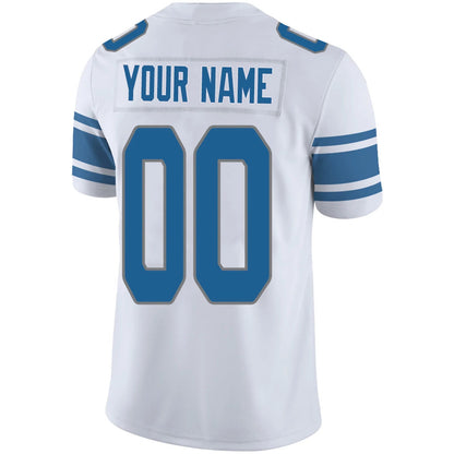 Custom D.Lions White Personalized Design Your Own Name and Number for Men Women Youth Jerseys